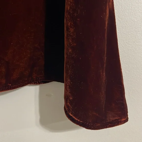 Easy Shirt by cut loose women’s button down velour blouse XS - Picture 7 of 9